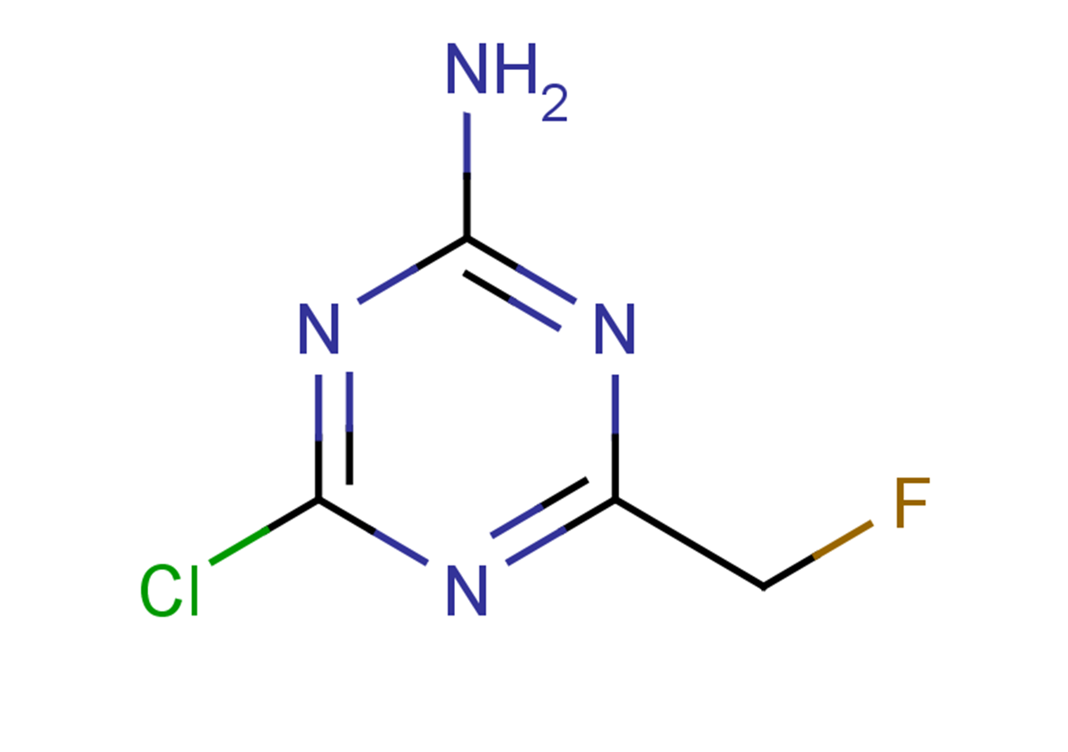 4-chloro-6-(fluoromethyl)-1,3,5-triazin-2-amine