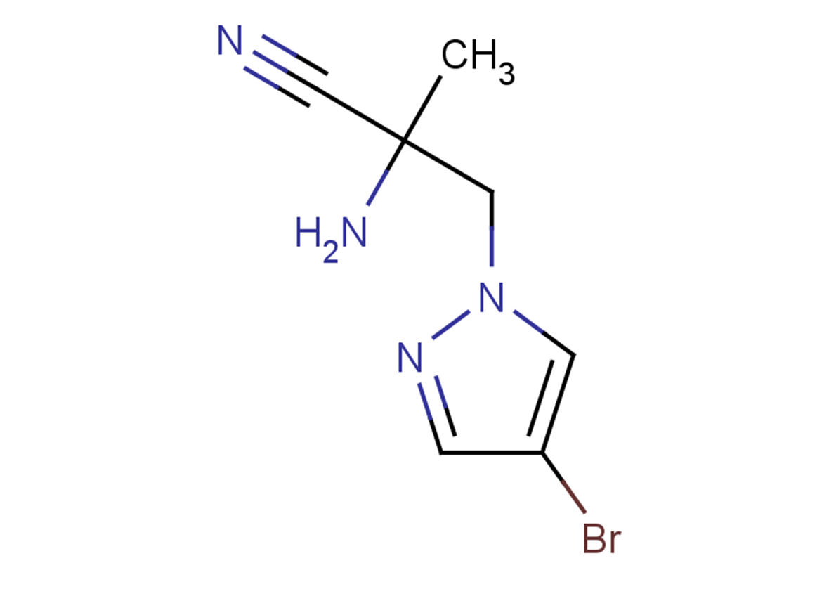 2-amino-3-(4-bromo-1H-pyrazol-1-yl)-2-methylpropanenitrile