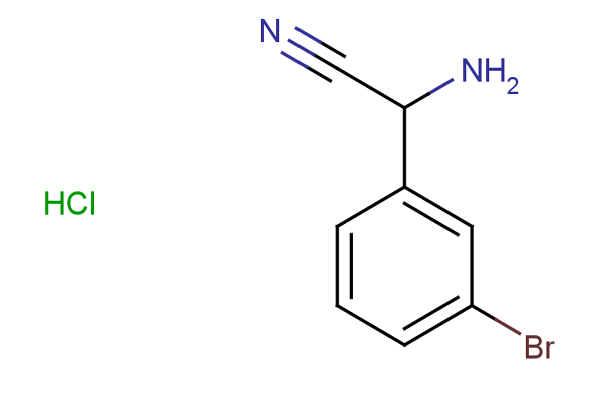 2-amino-2-(3-bromophenyl)acetonitrile hydrochloride