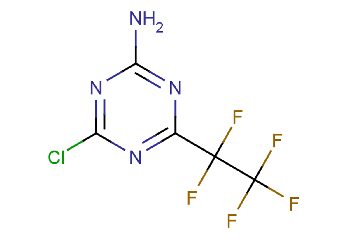 4-chloro-6-(1,1,2,2,2-pentafluoroethyl)-1,3,5-triazin-2-amine