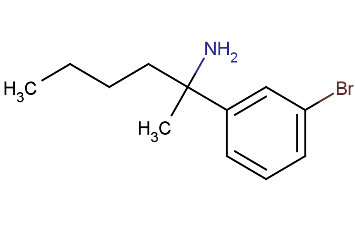 2-(3-bromophenyl)hexan-2-amine