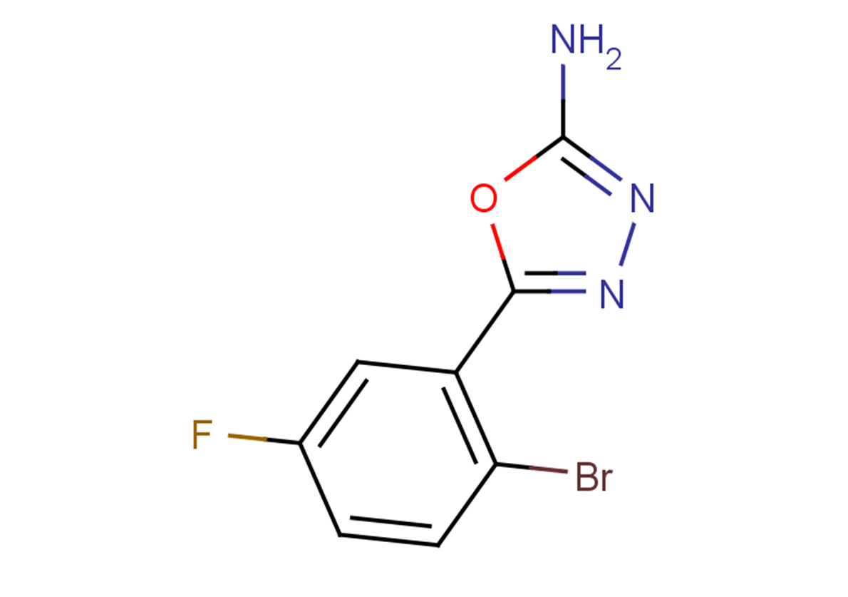 5-(2-bromo-5-fluorophenyl)-1,3,4-oxadiazol-2-amine