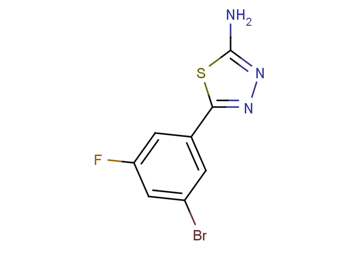 5-(3-bromo-5-fluorophenyl)-1,3,4-thiadiazol-2-amine