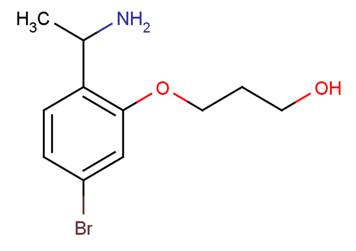 3-[2-(1-aminoethyl)-5-bromophenoxy]propan-1-ol