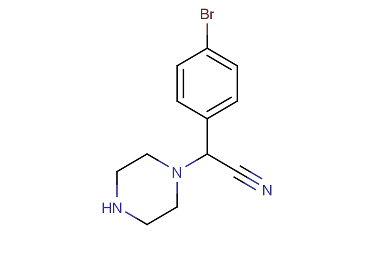 2-(4-bromophenyl)-2-(piperazin-1-yl)acetonitrile