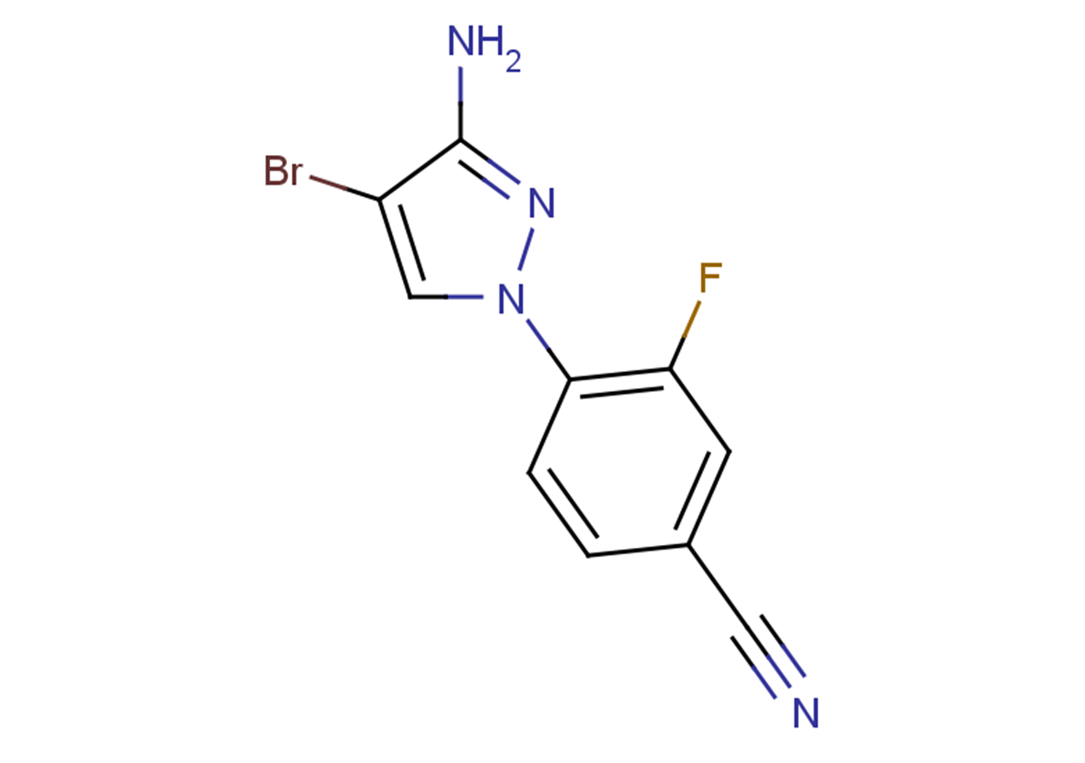 4-(3-amino-4-bromo-1H-pyrazol-1-yl)-3-fluorobenzonitrile