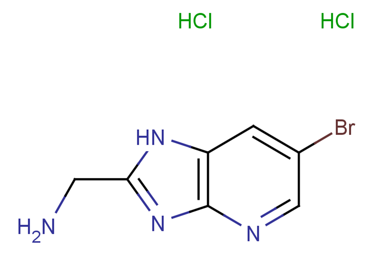 {6-bromo-1H-imidazo[4,5-b]pyridin-2-yl}methanamine dihydrochloride
