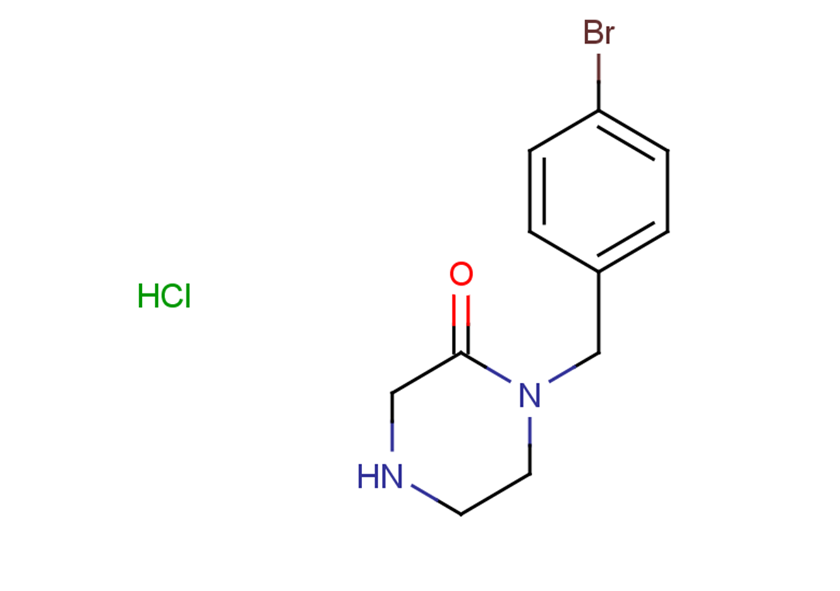 1-[(4-bromophenyl)methyl]piperazin-2-one hydrochloride