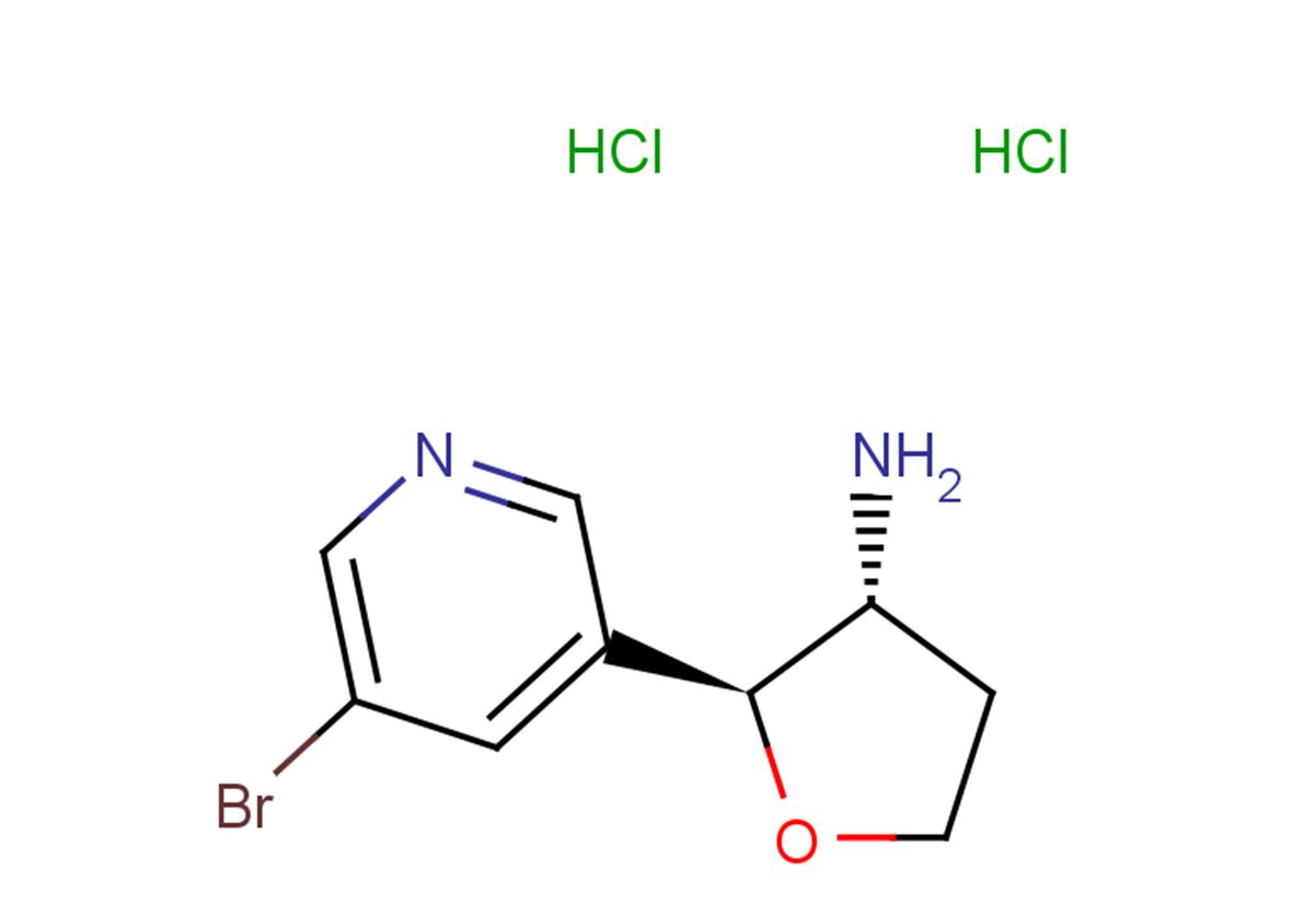 (2S,3R)-2-(5-bromopyridin-3-yl)oxolan-3-amine dihydrochloride