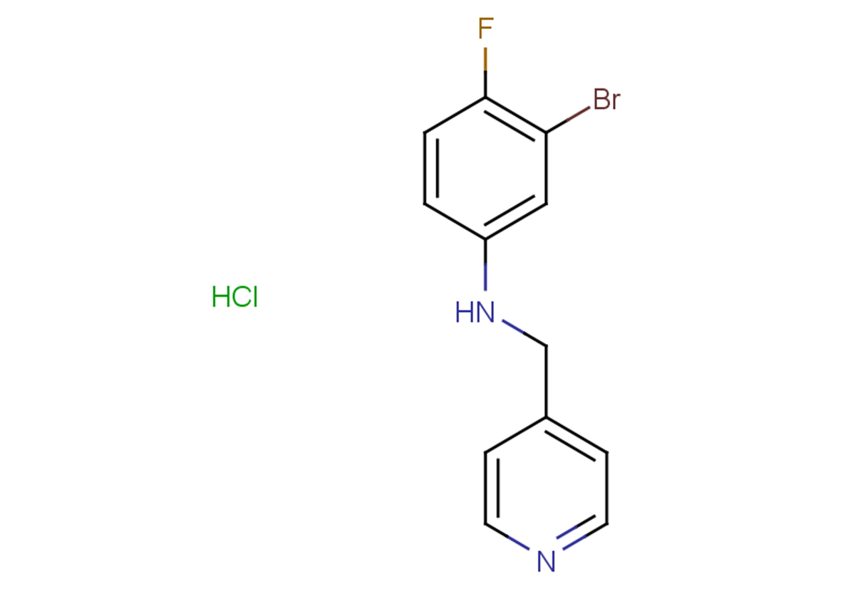 3-bromo-4-fluoro-N-(pyridin-4-ylmethyl)aniline hydrochloride