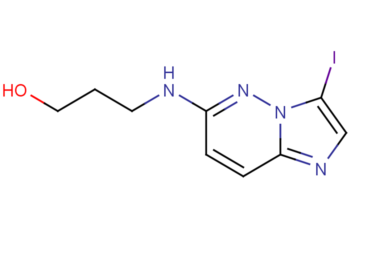 3-({3-iodoimidazo[1,2-b]pyridazin-6-yl}amino)propan-1-ol