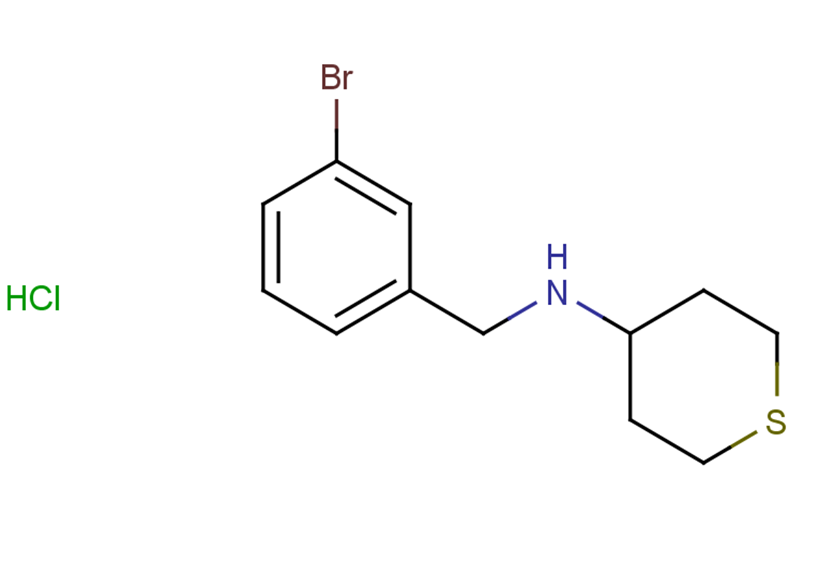 N-[(3-bromophenyl)methyl]thian-4-amine hydrochloride