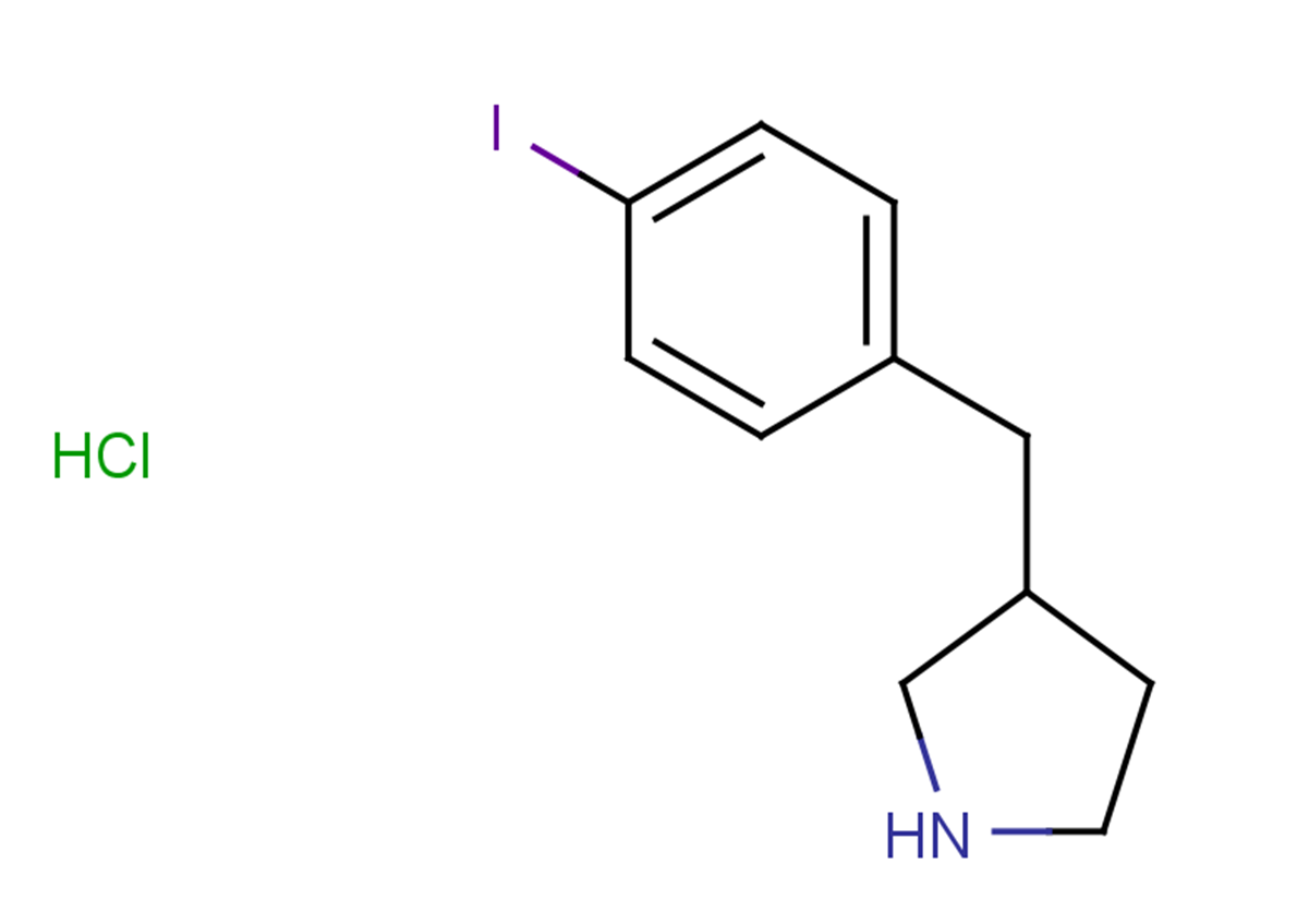 3-[(4-iodophenyl)methyl]pyrrolidine hydrochloride