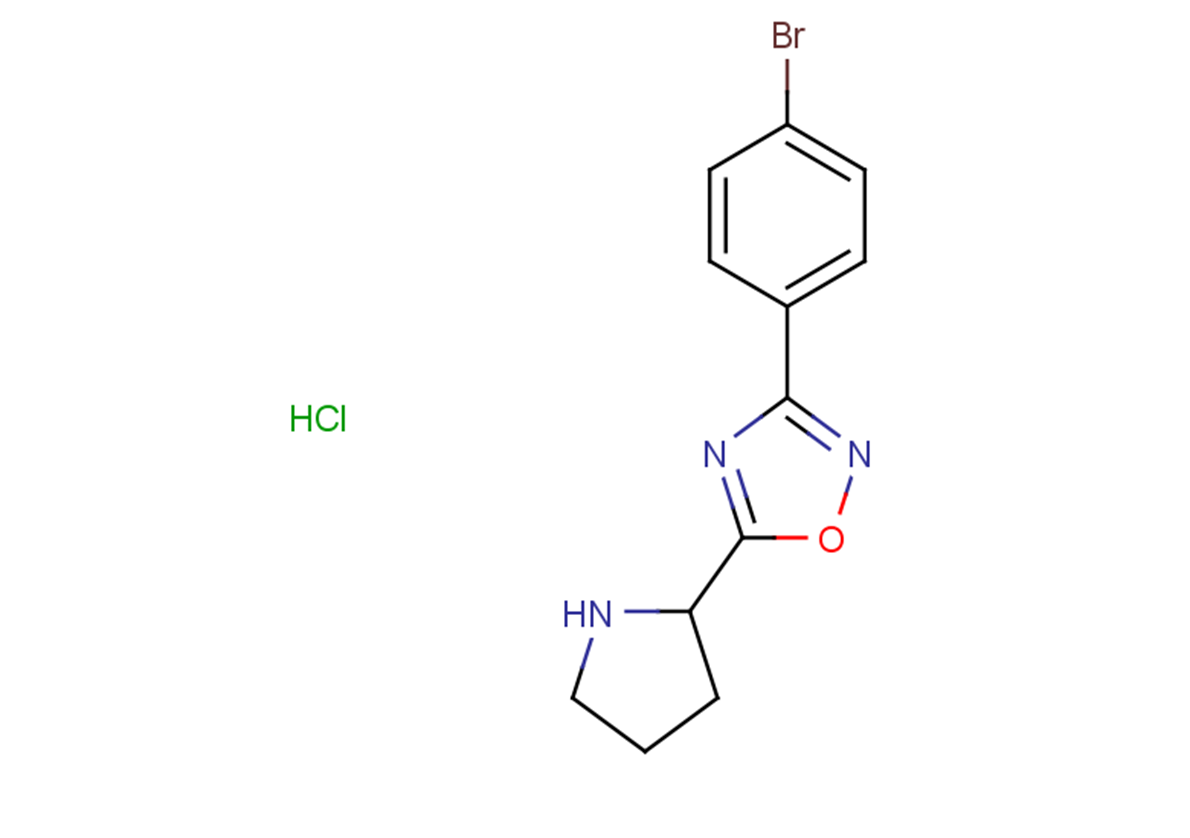 3-(4-bromophenyl)-5-(pyrrolidin-2-yl)-1,2,4-oxadiazole hydrochloride