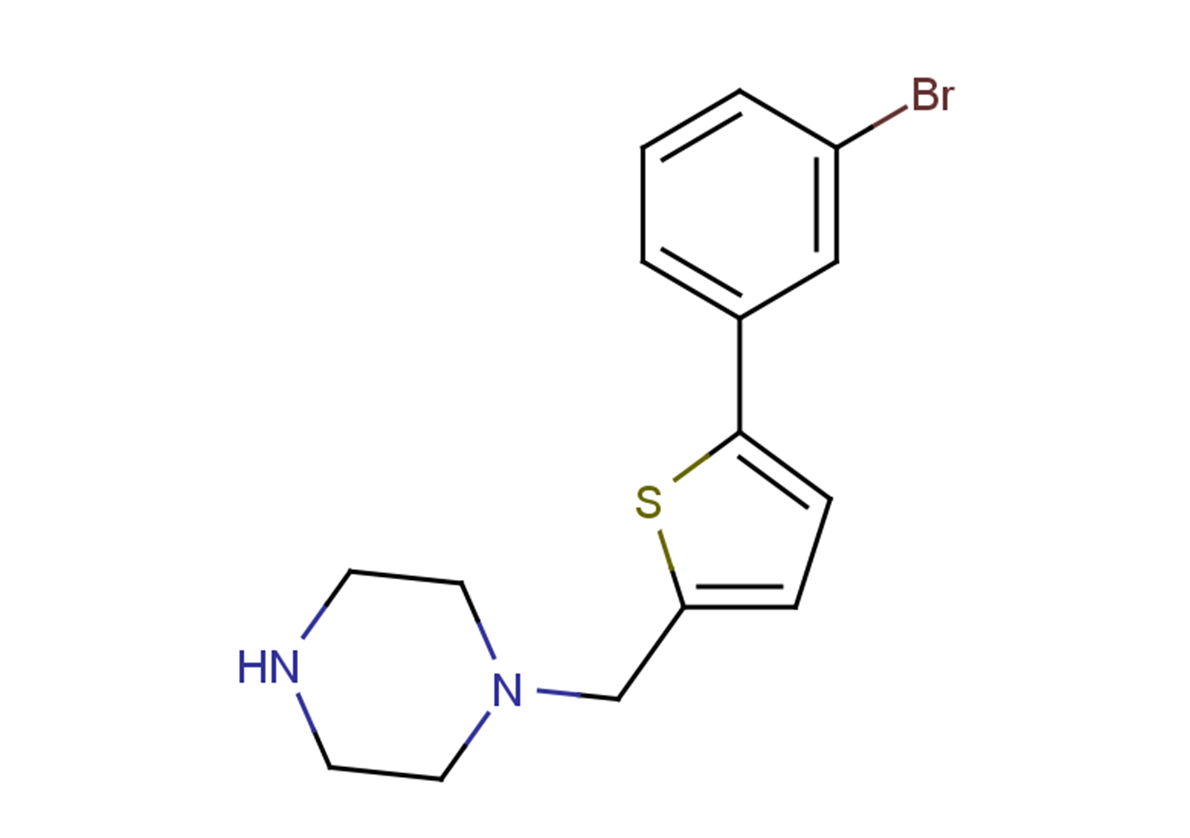 1-{[5-(3-bromophenyl)thiophen-2-yl]methyl}piperazine