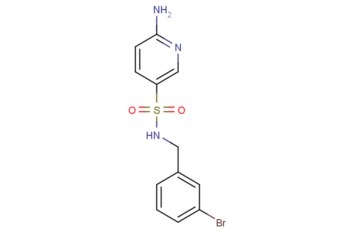 6-amino-N-[(3-bromophenyl)methyl]pyridine-3-sulfonamide