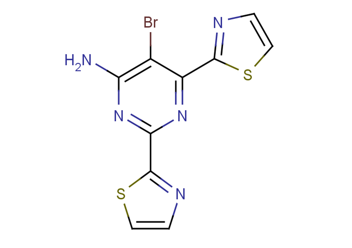 5-bromo-2,6-bis(1,3-thiazol-2-yl)pyrimidin-4-amine