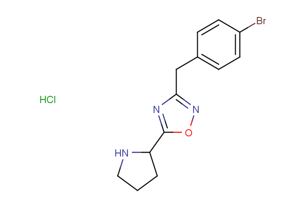 3-[(4-bromophenyl)methyl]-5-(pyrrolidin-2-yl)-1,2,4-oxadiazole hydrochloride