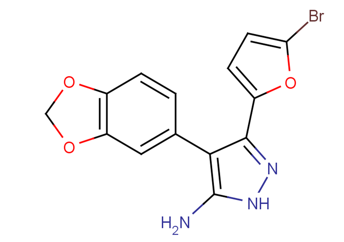 4-(2H-1,3-benzodioxol-5-yl)-3-(5-bromofuran-2-yl)-1H-pyrazol-5-amine