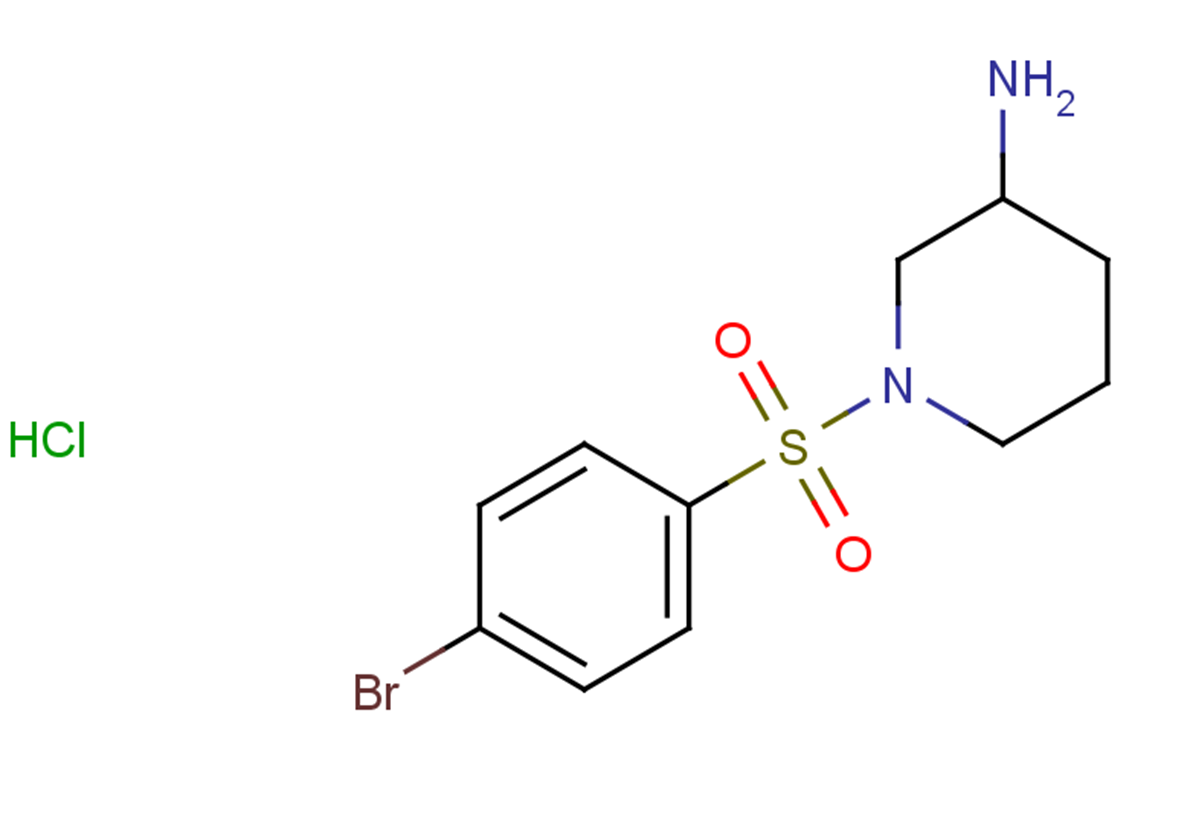 1-[(4-bromobenzene)sulfonyl]piperidin-3-amine hydrochloride