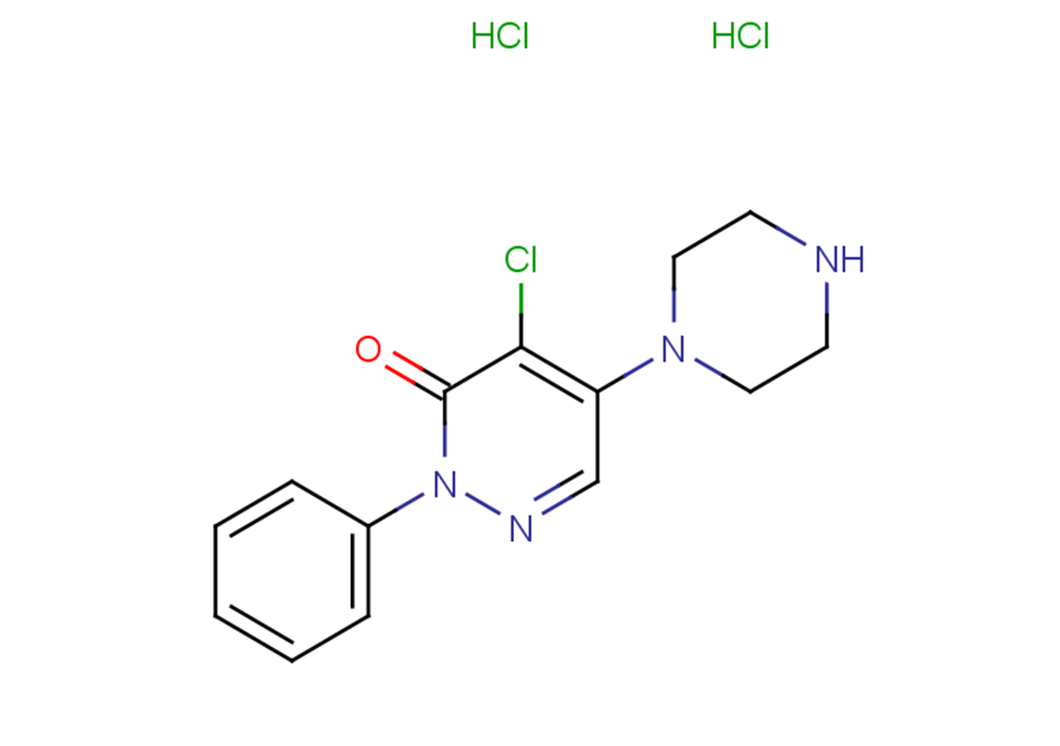 4-chloro-2-phenyl-5-(piperazin-1-yl)-2,3-dihydropyridazin-3-one dihydrochloride