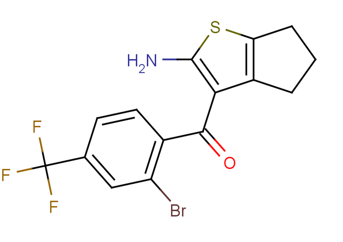 3-{[2-bromo-4-(trifluoromethyl)phenyl]carbonyl}-4H,5H,6H-cyclopenta[b]thiophen-2-amine