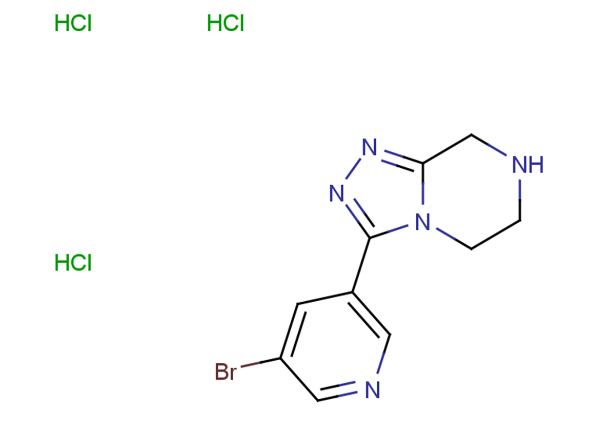 3-bromo-5-{5H,6H,7H,8H-[1,2,4]triazolo[4,3-a]pyrazin-3-yl}pyridine trihydrochloride