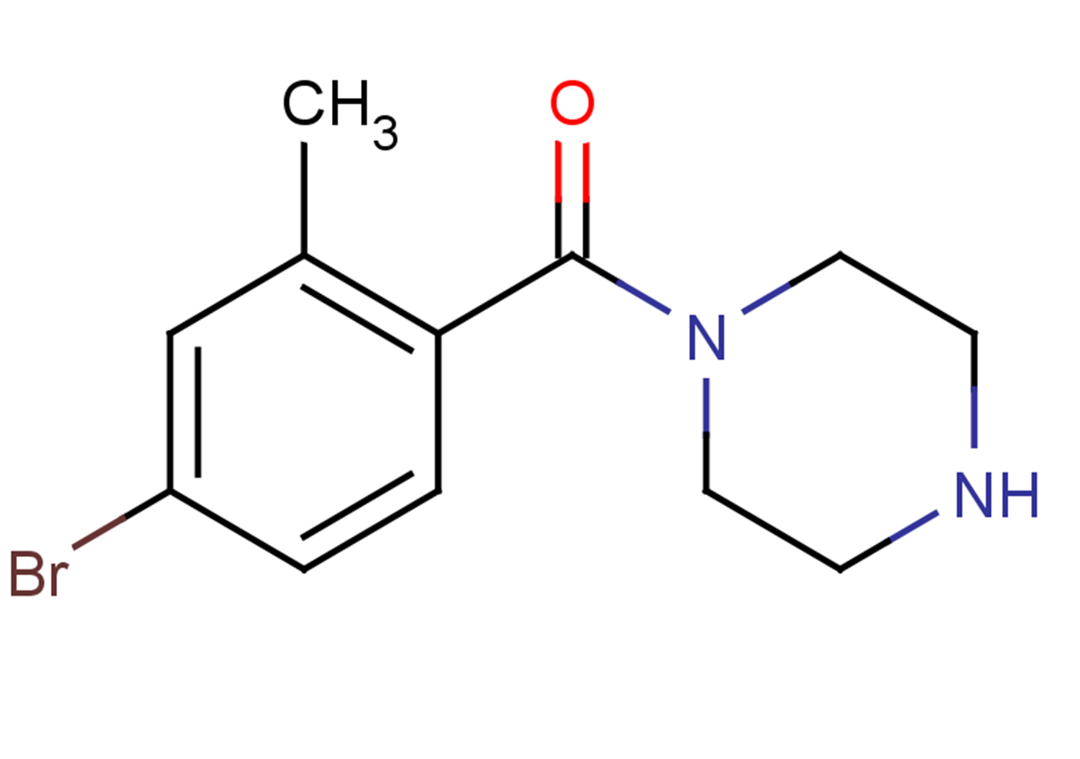 1-[(4-bromo-2-methylphenyl)carbonyl]piperazine