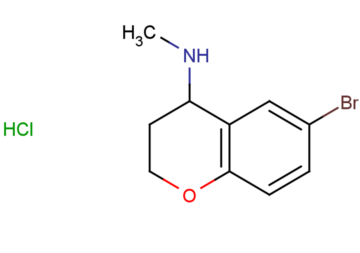 6-bromo-N-methyl-3,4-dihydro-2H-1-benzopyran-4-amine hydrochloride