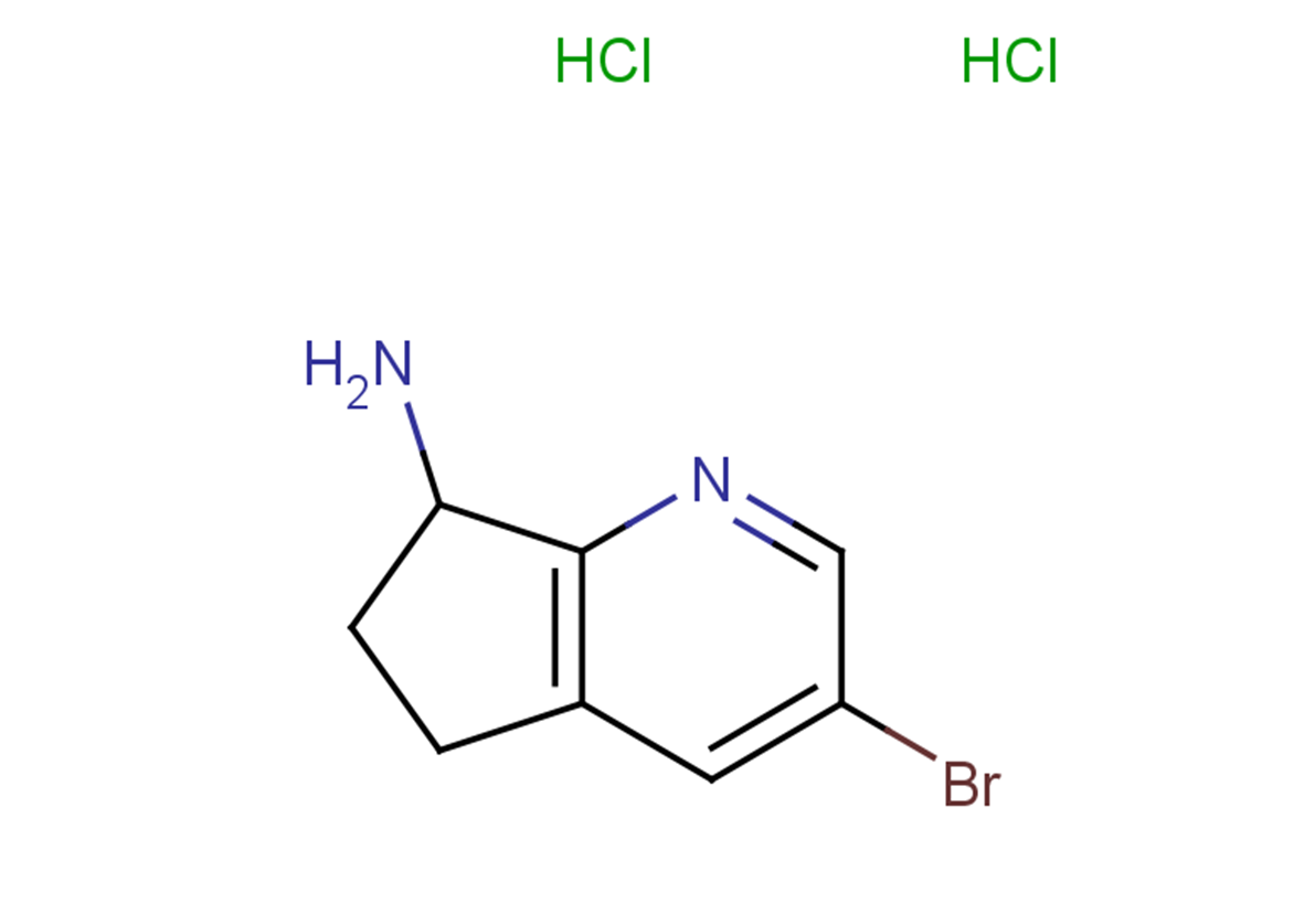 3-bromo-5H,6H,7H-cyclopenta[b]pyridin-7-amine dihydrochloride