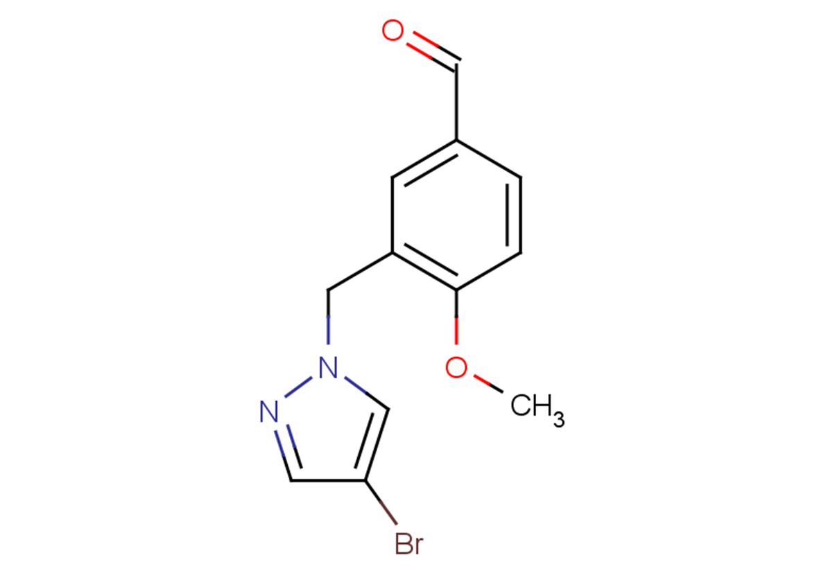 3-[(4-bromo-1H-pyrazol-1-yl)methyl]-4-methoxybenzaldehyde