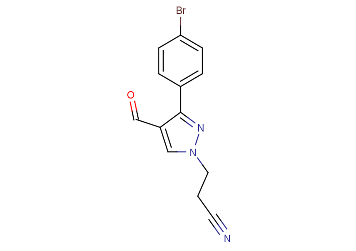 3-[3-(4-bromophenyl)-4-formyl-1H-pyrazol-1-yl]propanenitrile