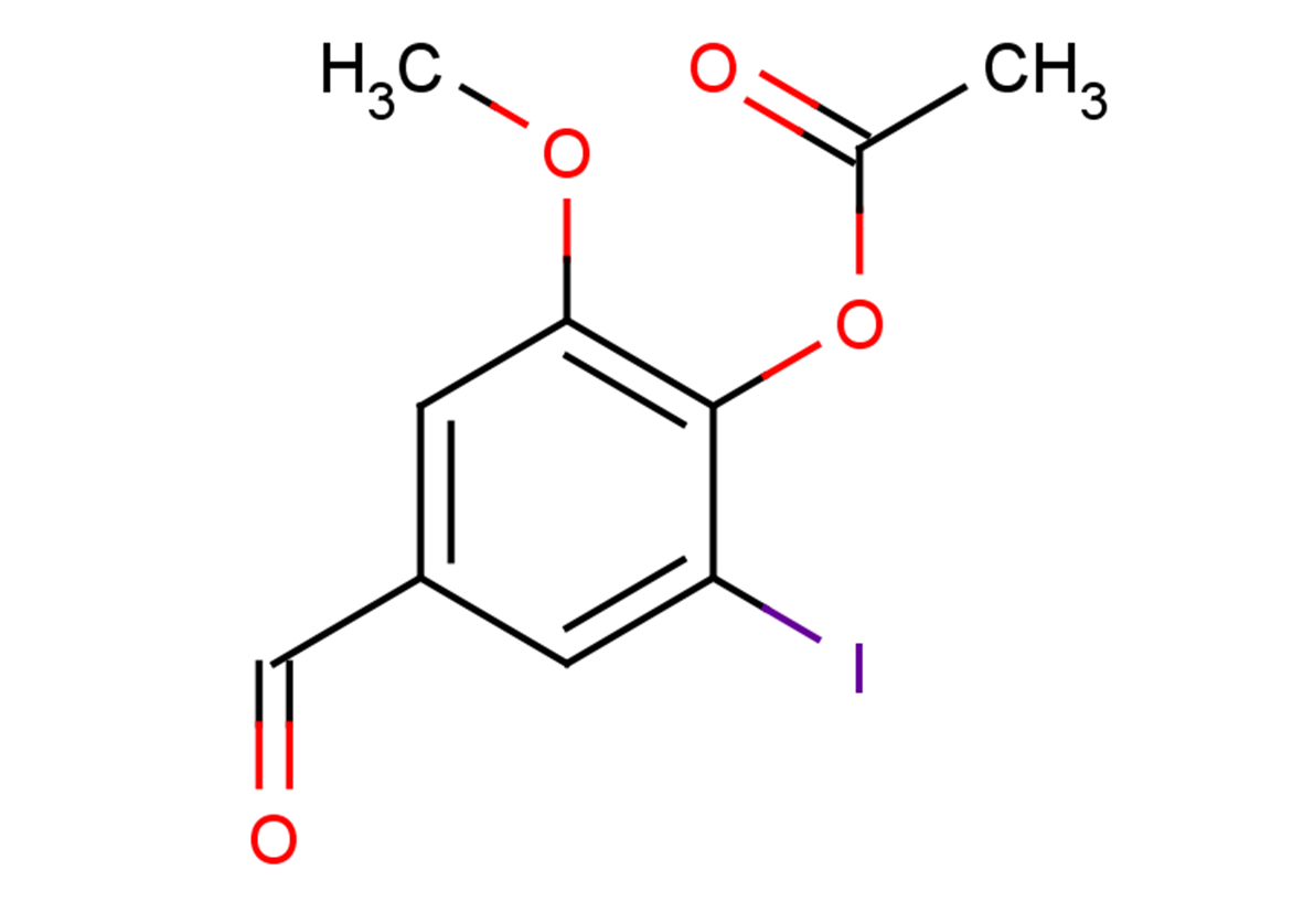 4-formyl-2-iodo-6-methoxyphenyl acetate
