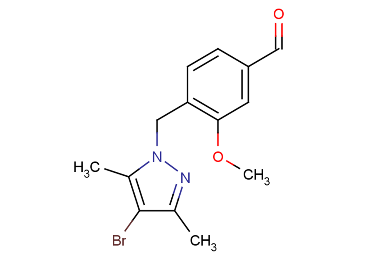 4-[(4-bromo-3,5-dimethyl-1H-pyrazol-1-yl)methyl]-3-methoxybenzaldehyde