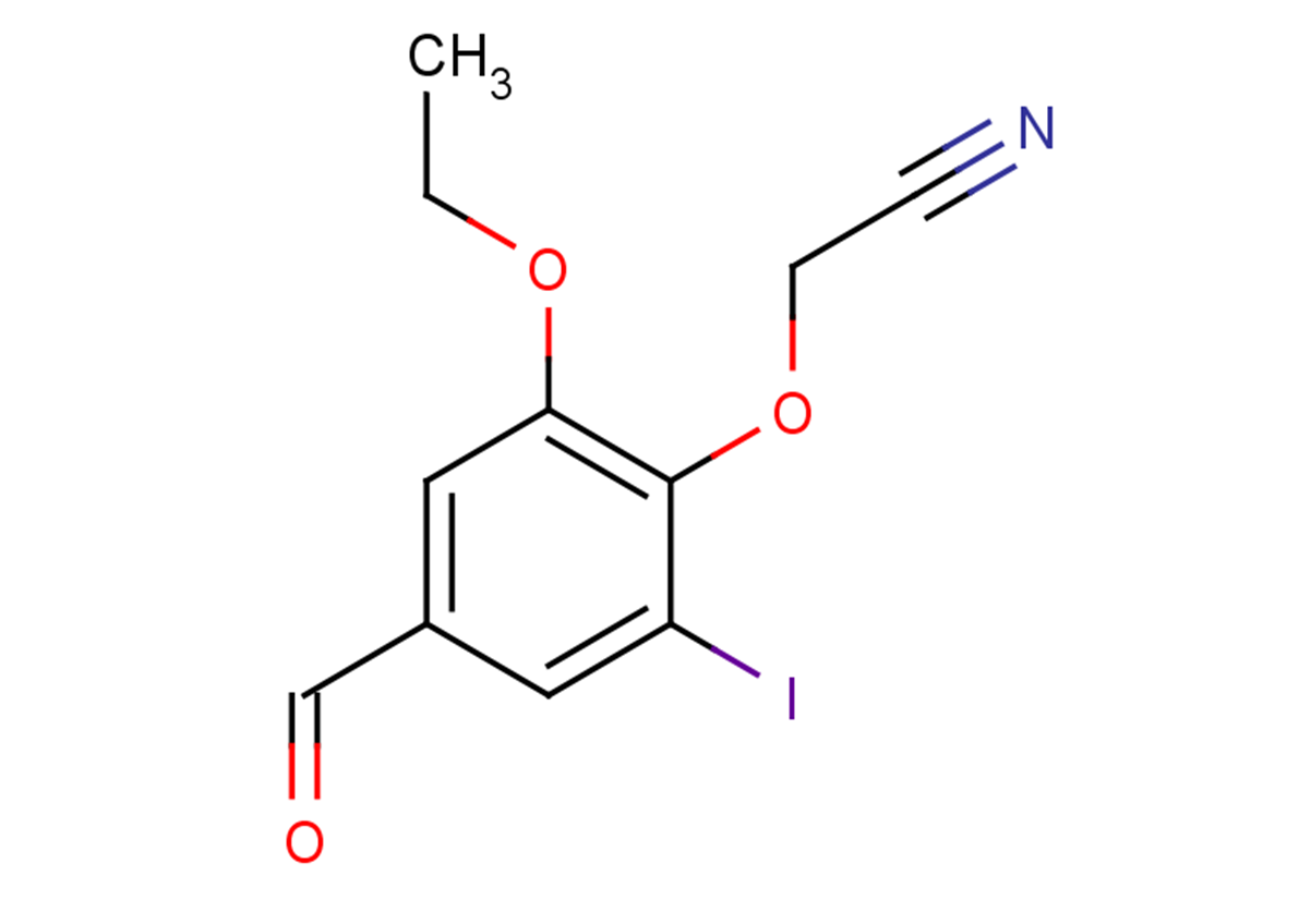2-(2-ethoxy-4-formyl-6-iodophenoxy)acetonitrile