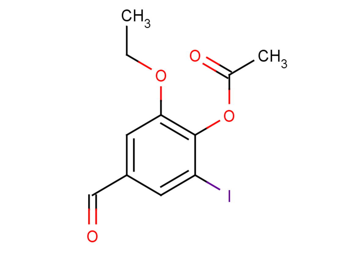 2-ethoxy-4-formyl-6-iodophenyl acetate