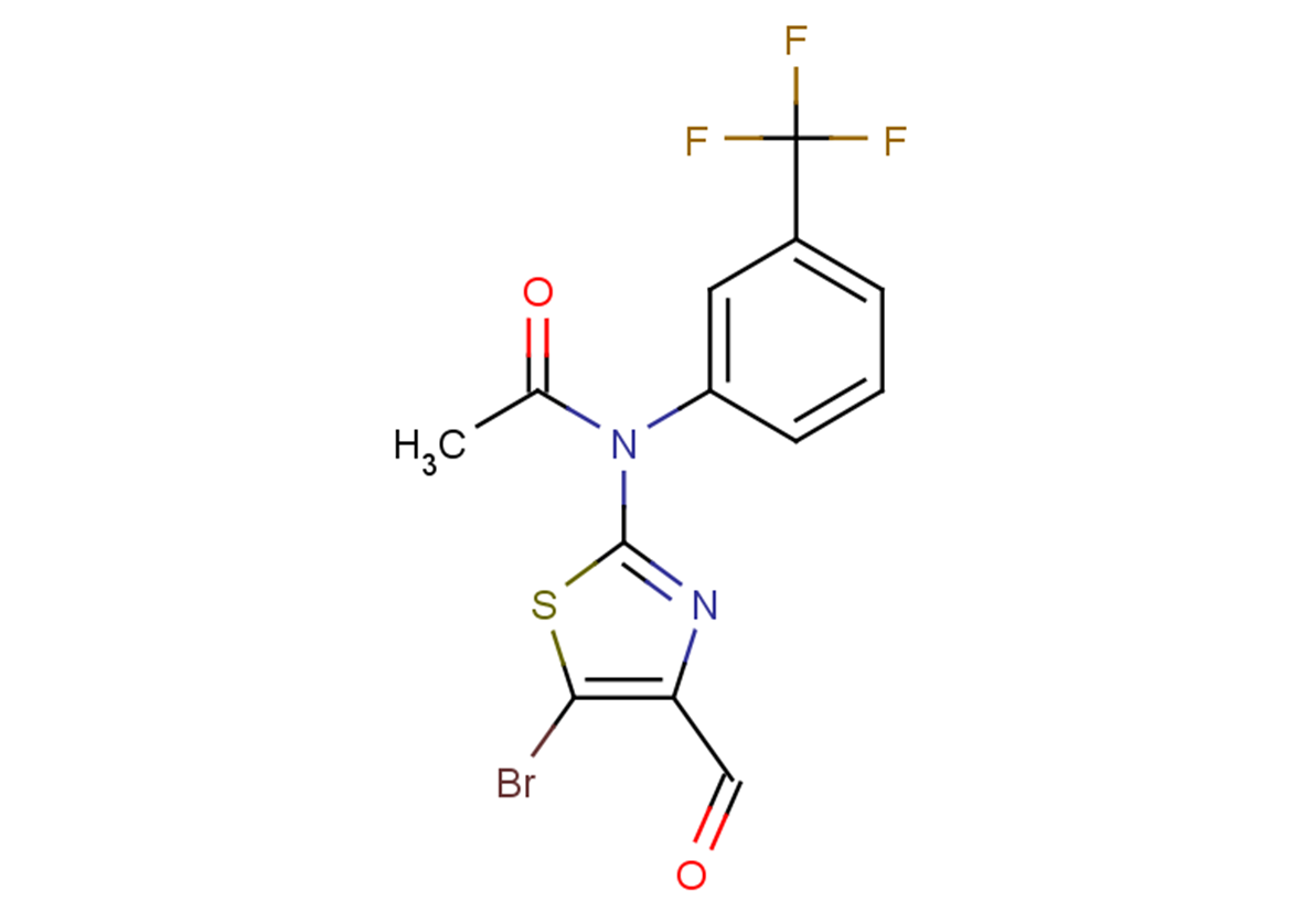 N-(5-bromo-4-formyl-1,3-thiazol-2-yl)-N-[3-(trifluoromethyl)phenyl]acetamide