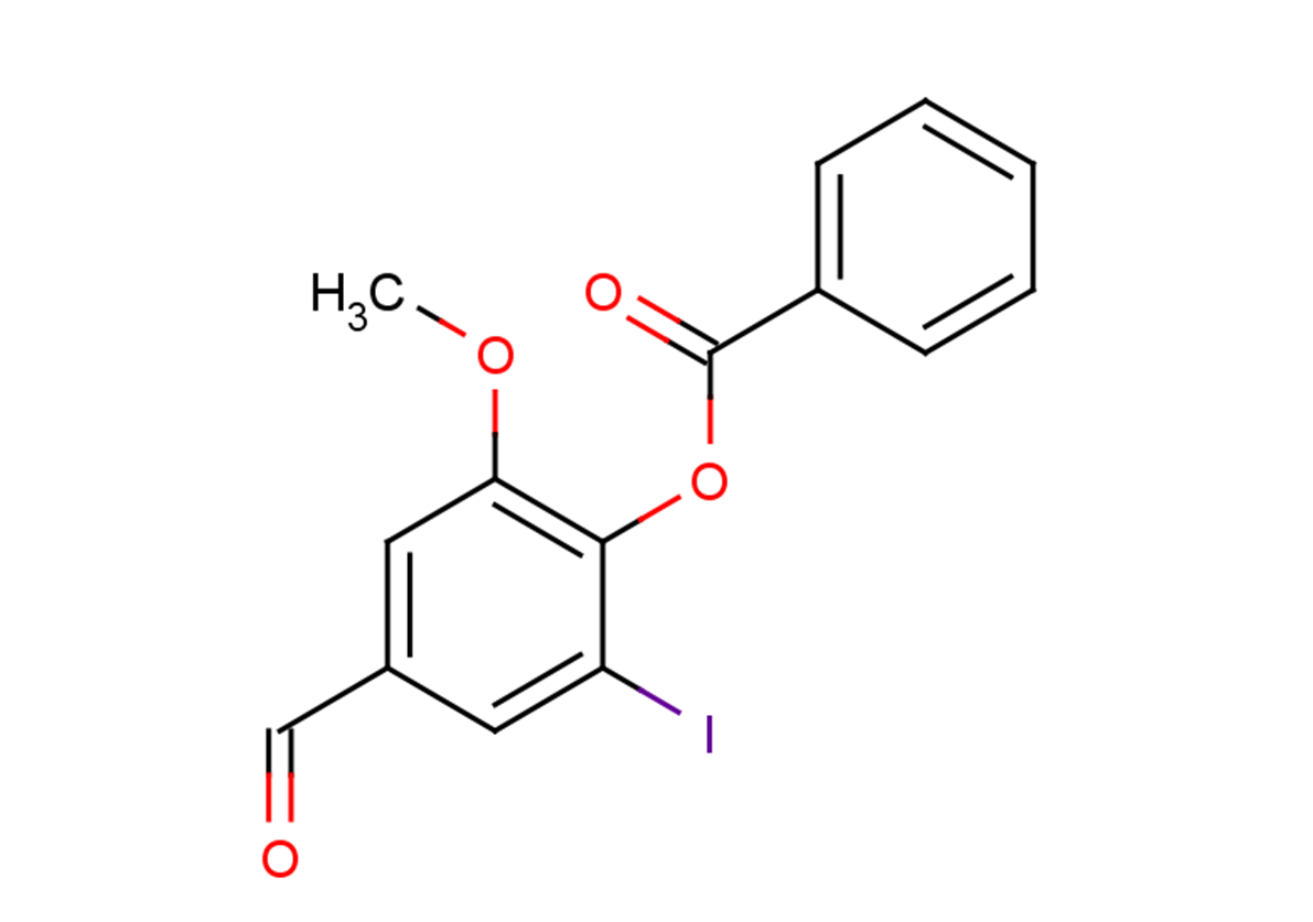 4-formyl-2-iodo-6-methoxyphenyl benzoate