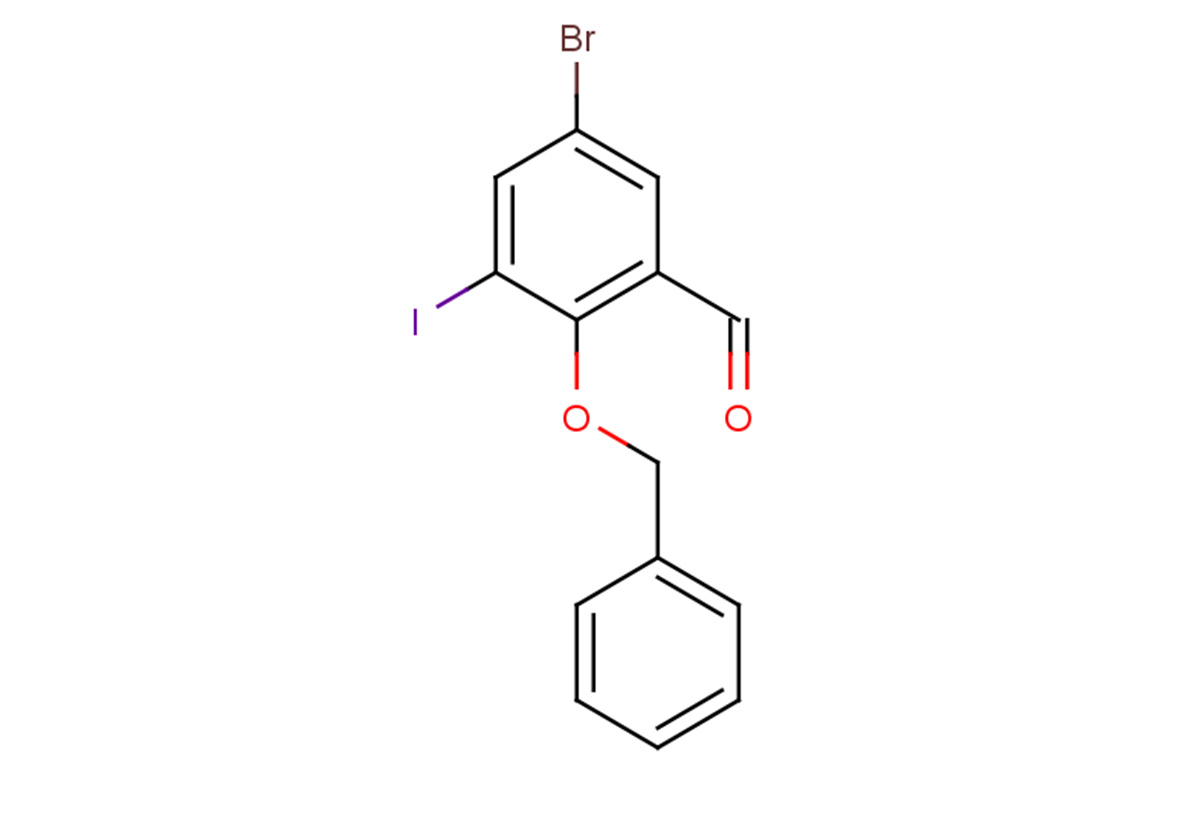 2-(benzyloxy)-5-bromo-3-iodobenzaldehyde
