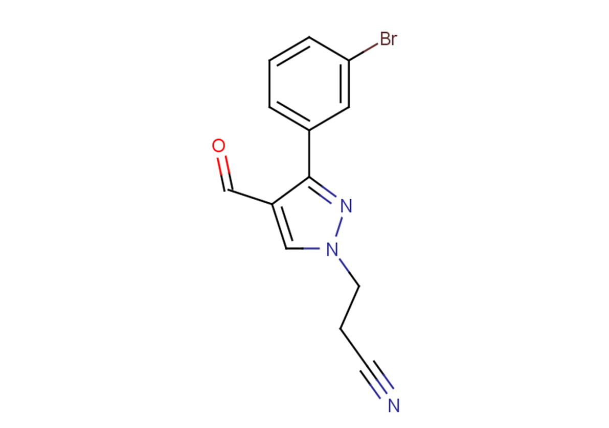 3-[3-(3-bromophenyl)-4-formyl-1H-pyrazol-1-yl]propanenitrile