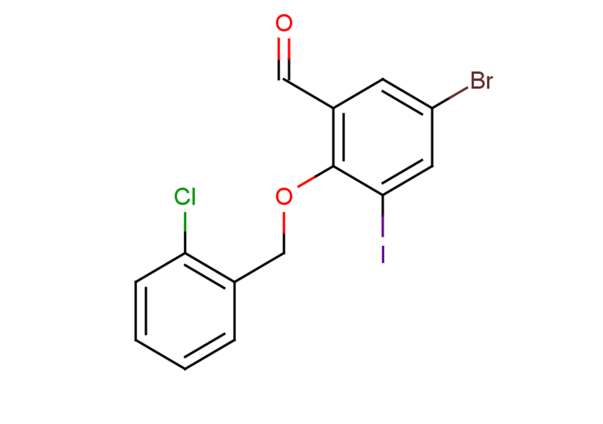 5-bromo-2-[(2-chlorophenyl)methoxy]-3-iodobenzaldehyde