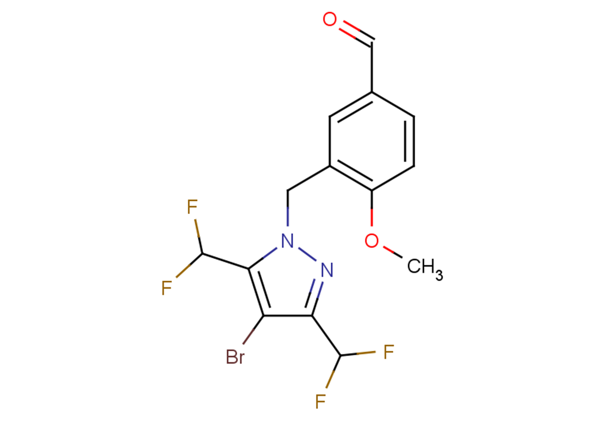 3-{[4-bromo-3,5-bis(difluoromethyl)-1H-pyrazol-1-yl]methyl}-4-methoxybenzaldehyde