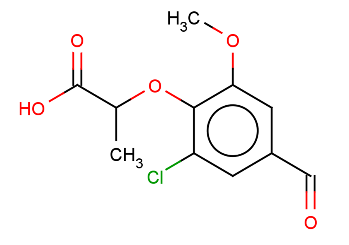 2-(2-chloro-4-formyl-6-methoxyphenoxy)propanoic acid