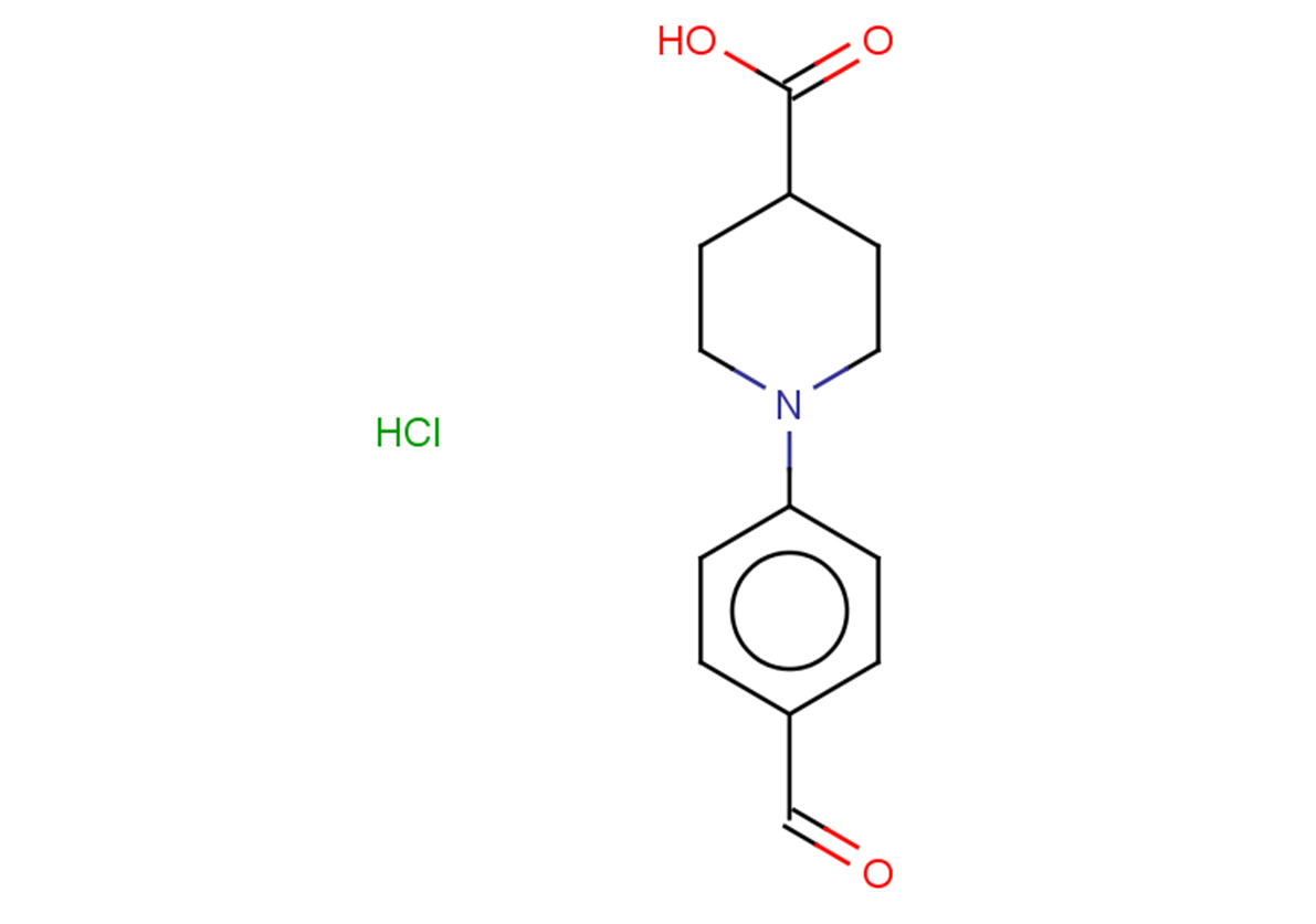 1-(4-formylphenyl)piperidine-4-carboxylic acid hydrochloride