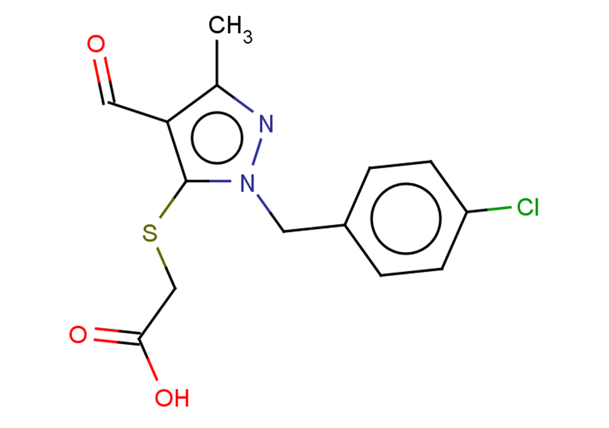 2-({1-[(4-chlorophenyl)methyl]-4-formyl-3-methyl-1H-pyrazol-5-yl}sulfanyl)acetic acid
