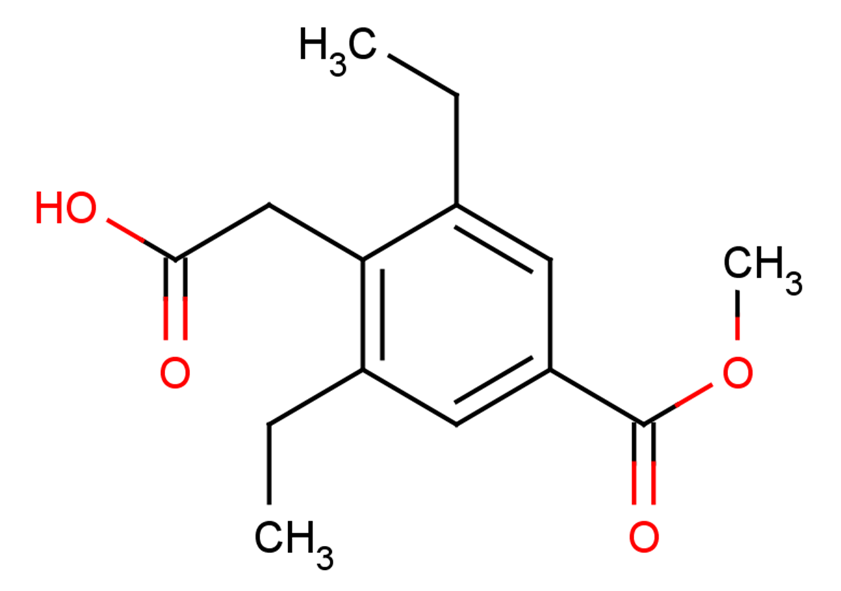 2-[2,6-diethyl-4-(methoxycarbonyl)phenyl]acetic acid
