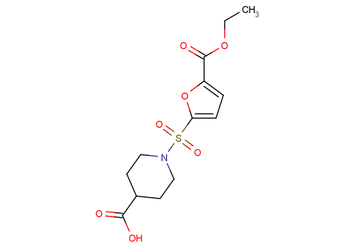 1-[5-(ethoxycarbonyl)furan-2-sulfonyl]piperidine-4-carboxylic acid