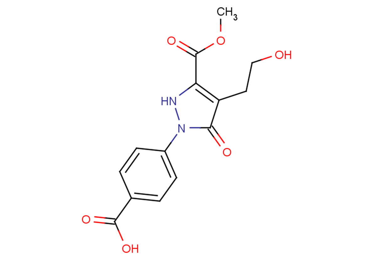 4-[4-(2-hydroxyethyl)-3-(methoxycarbonyl)-5-oxo-2,5-dihydro-1H-pyrazol-1-yl]benzoic acid