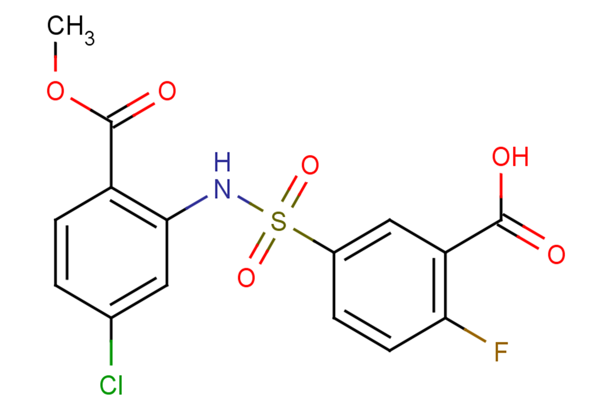 5-{[5-chloro-2-(methoxycarbonyl)phenyl]sulfamoyl}-2-fluorobenzoic acid