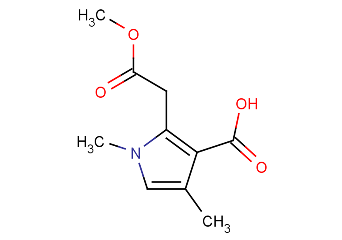 2-(2-methoxy-2-oxoethyl)-1,4-dimethyl-1H-pyrrole-3-carboxylic acid